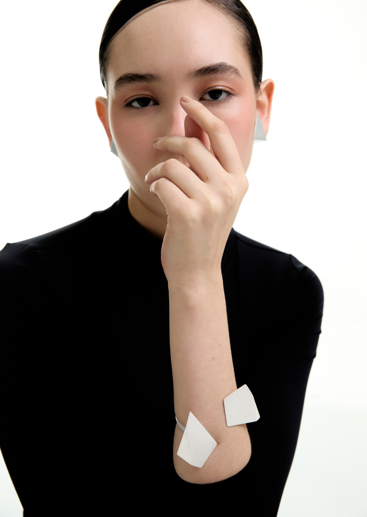 Bracelete Vértice Duplo Prata