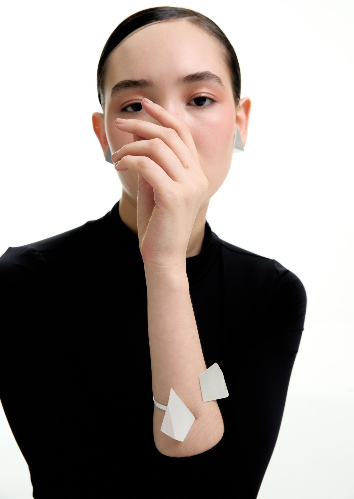 Bracelete Vértice Duplo Prata