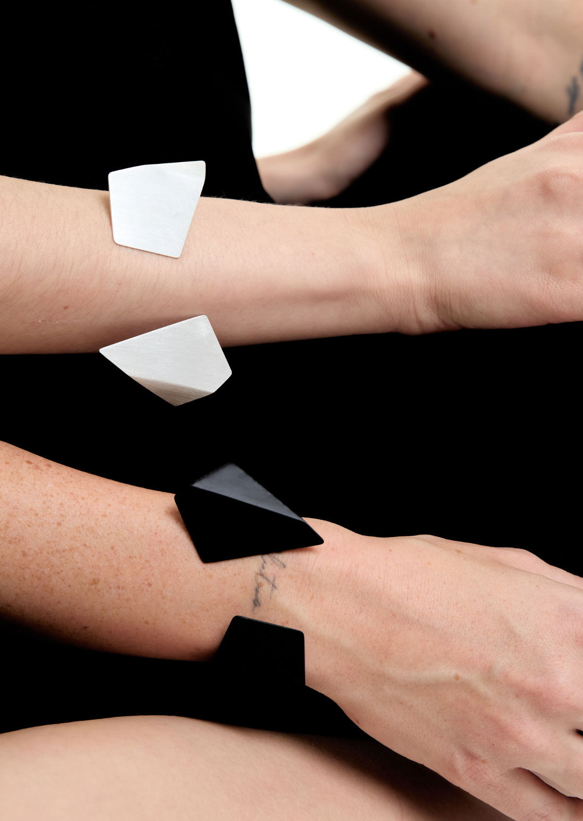 Bracelete Vértice Duplo Prata