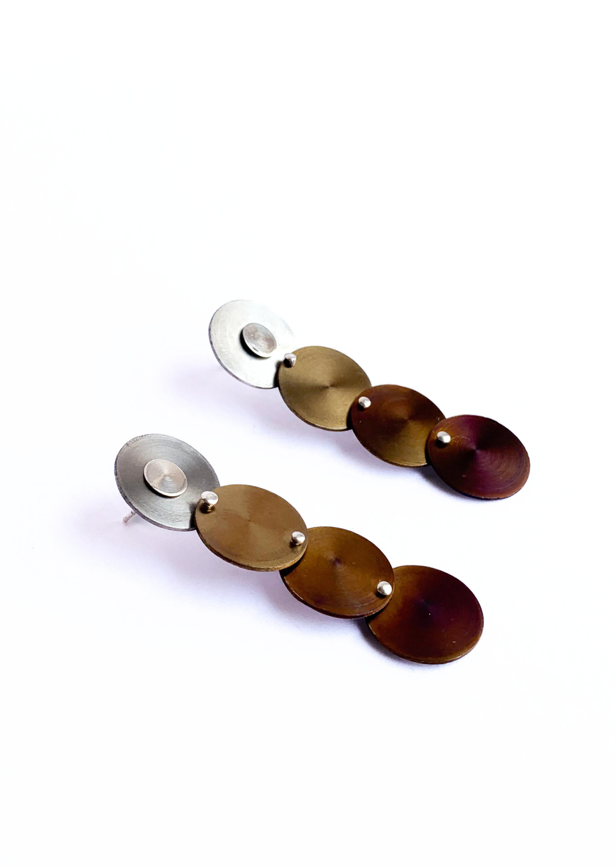 Brinco Multidiscos Degradê Bronze