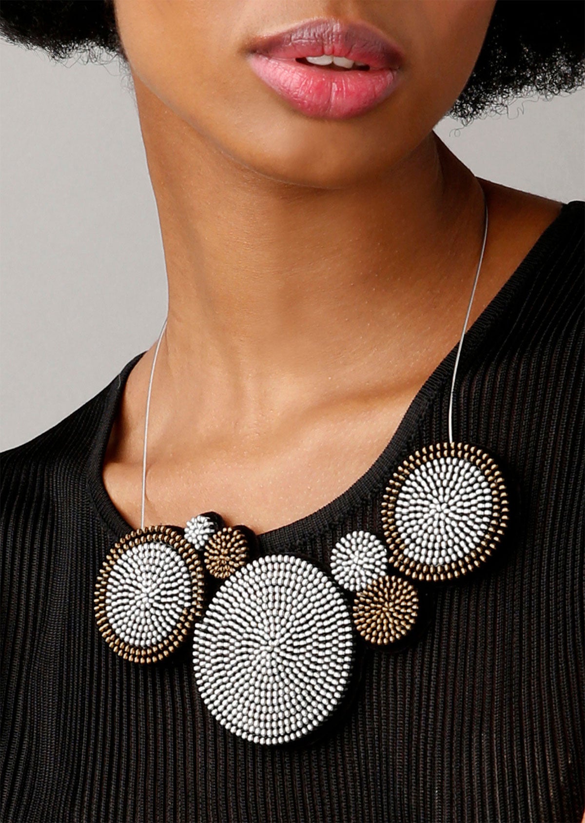 Colar Engrenagem Bicolor