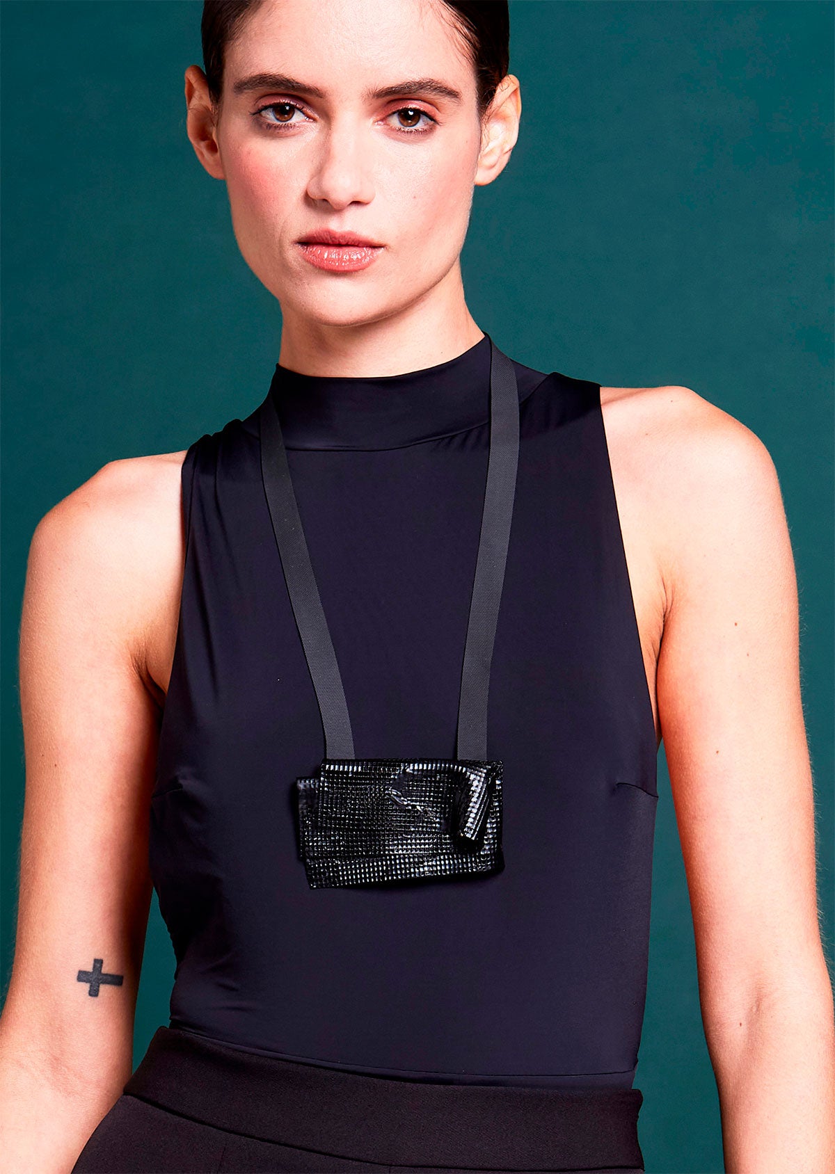 Colar Trama Dobra Preto P