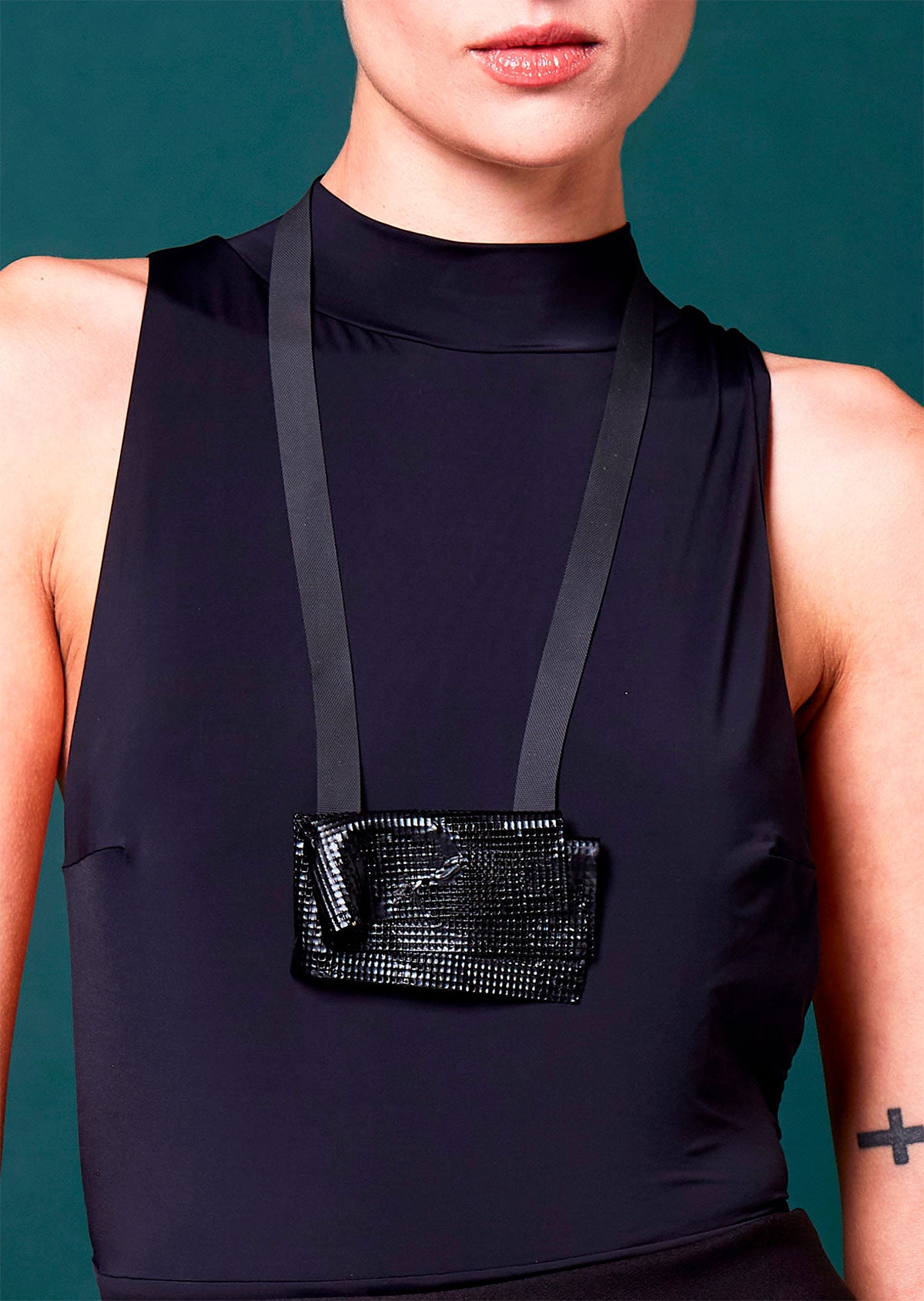 Colar Trama Dobra Preto P