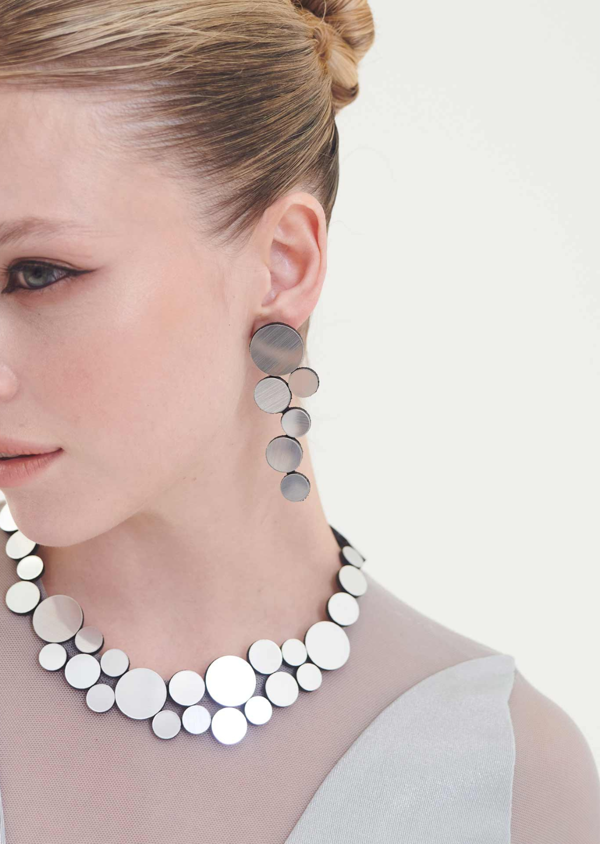 Colar Abstração Fizz Prata