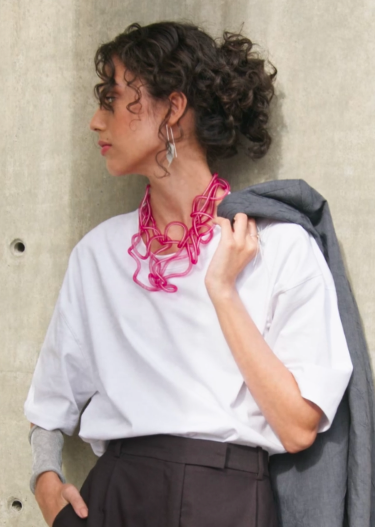 Colar Etéreo Vermelho e Branco