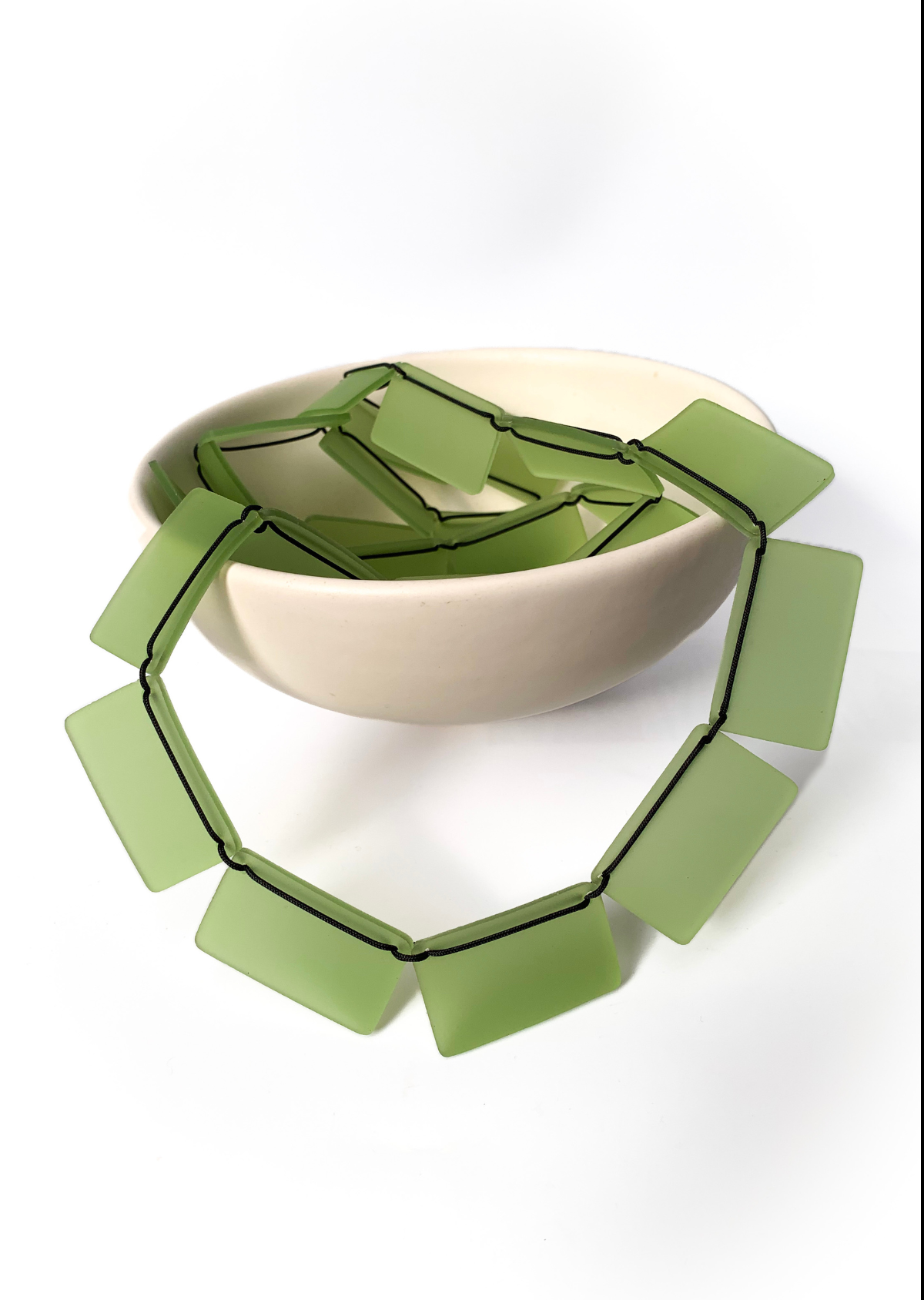 Colar Maya Verde Longo-Curto
