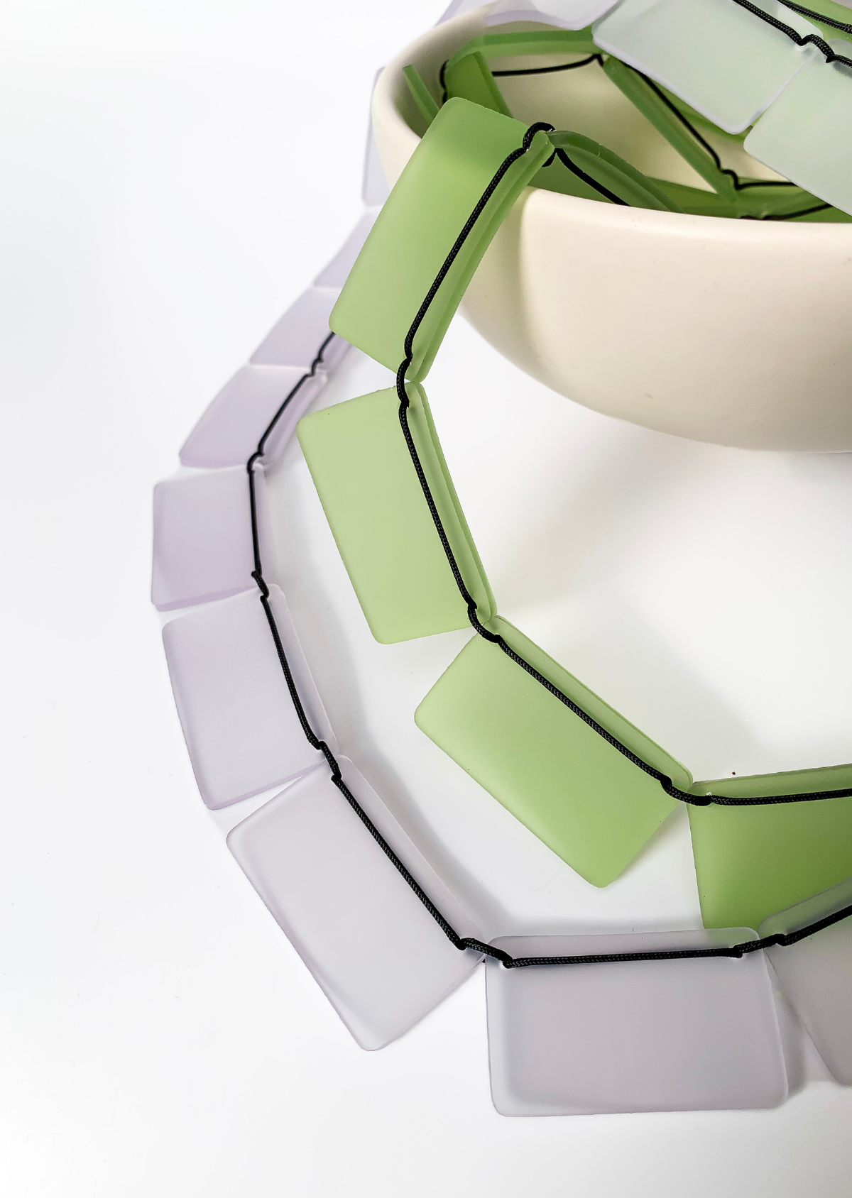 Colar Maya Verde Longo-Curto