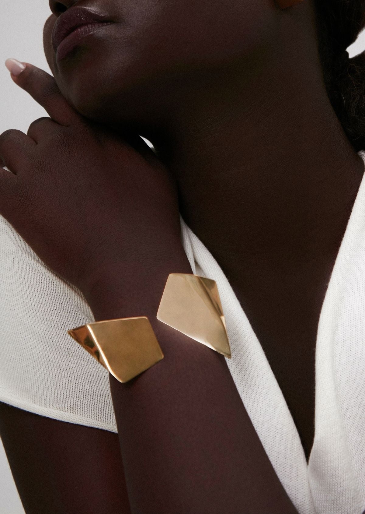 Bracelete Vértice Duplo Ouro