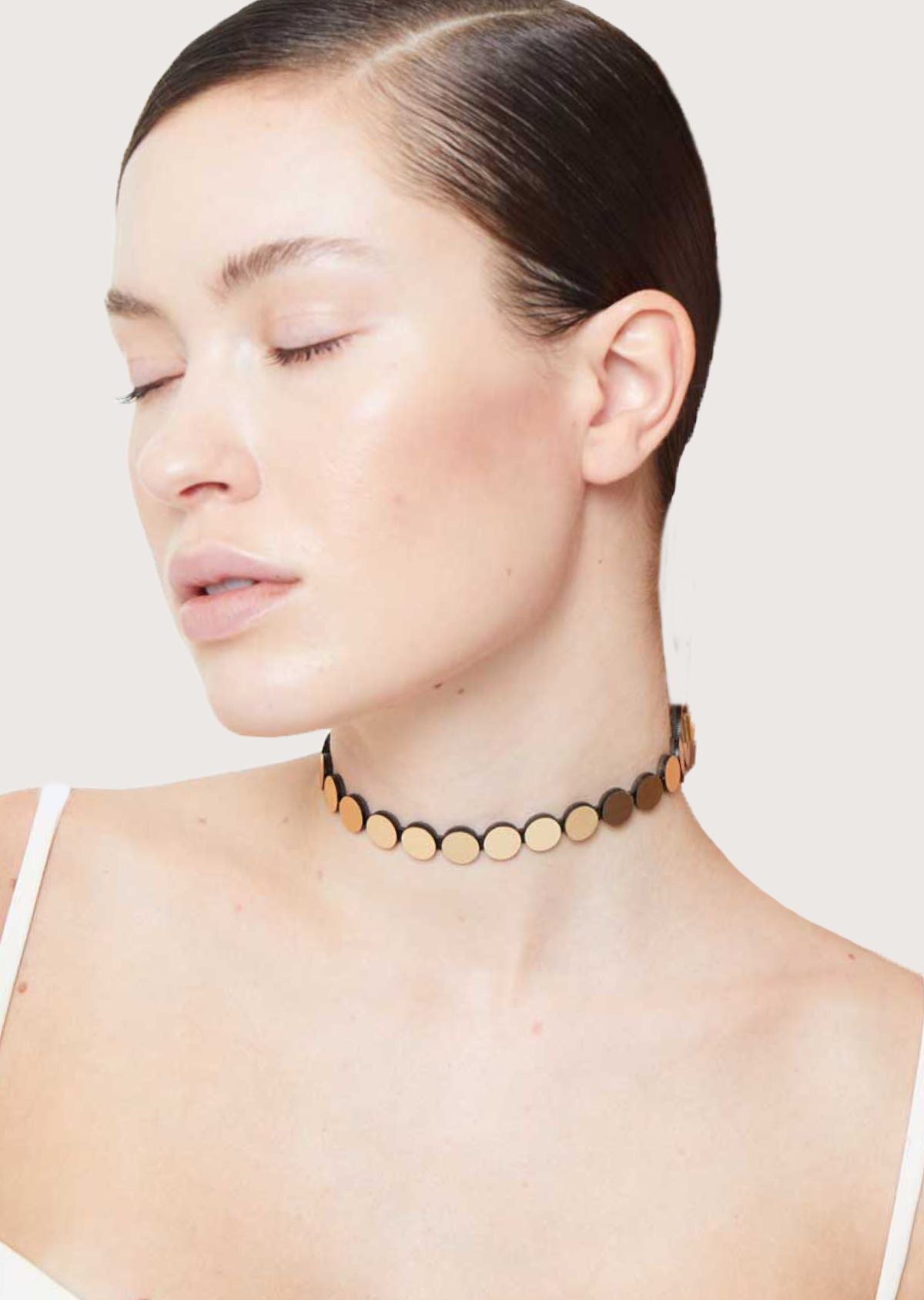 Choker Abstração Ouro