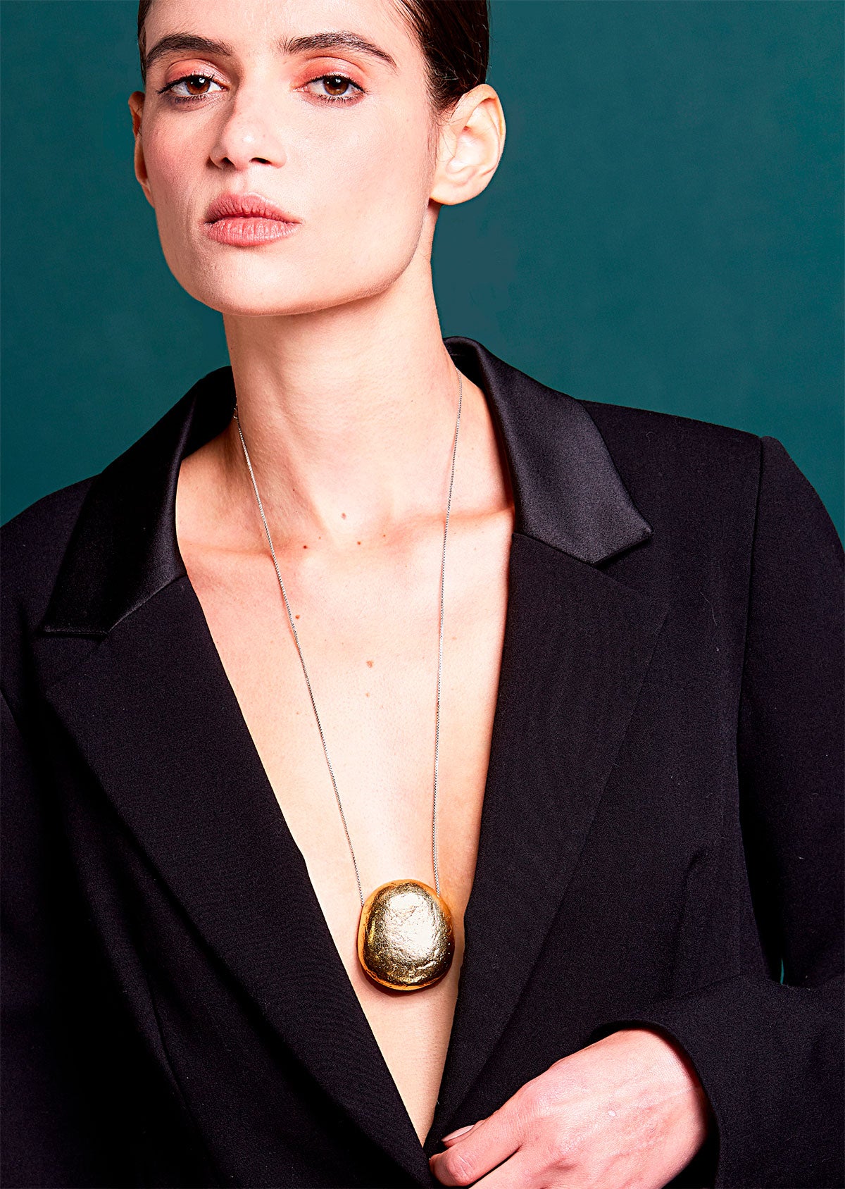 Colar Ping Seixos Ouro