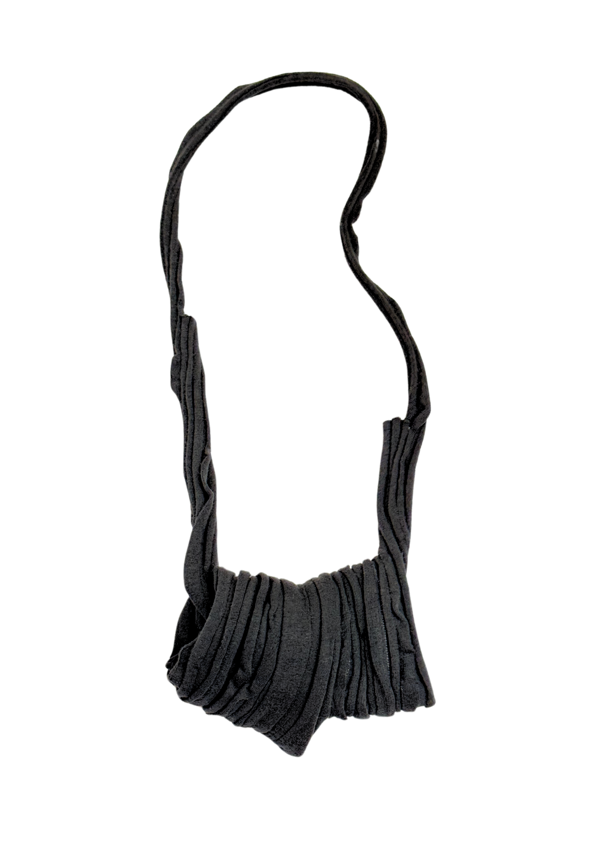 Colar Canutilho Preto longo-curto