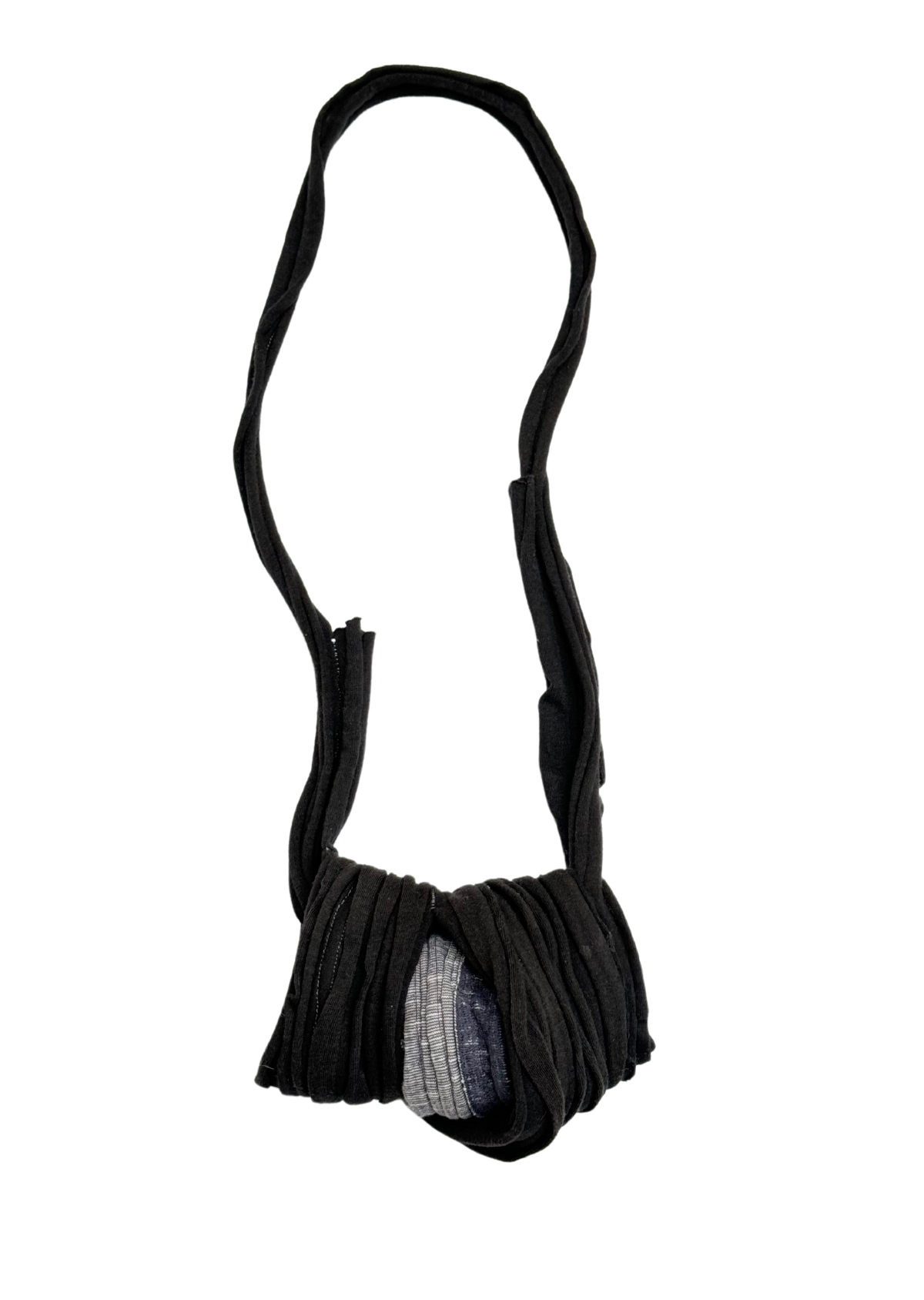 Colar Canutilho Preto longo-curto