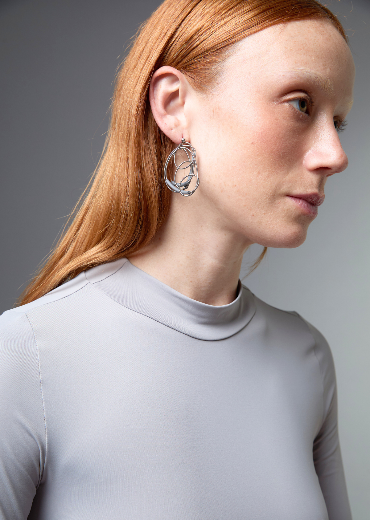 Brinco Spiralina Prateado