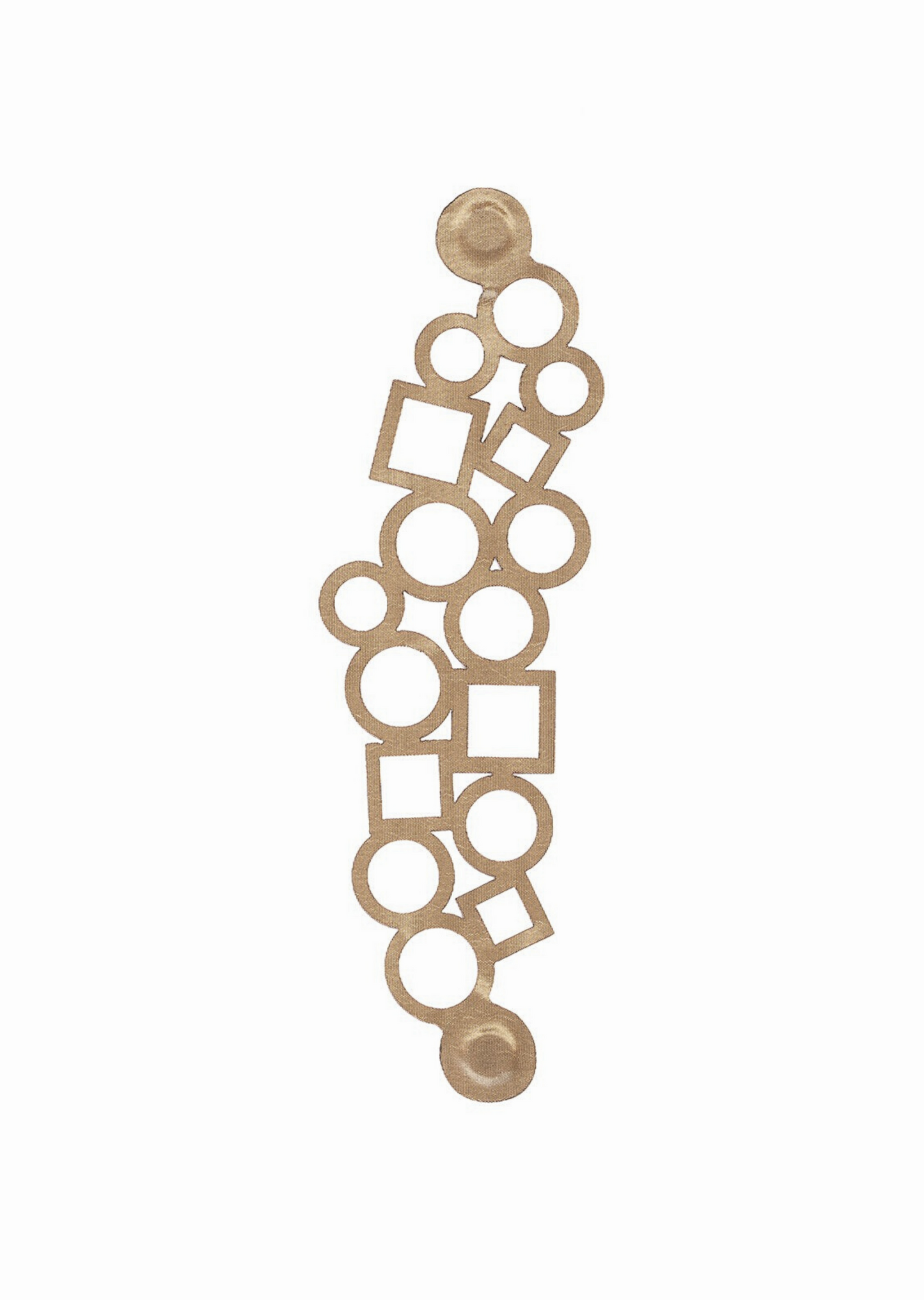 Pulseira Geométrica dupla-face Bronze e Preto