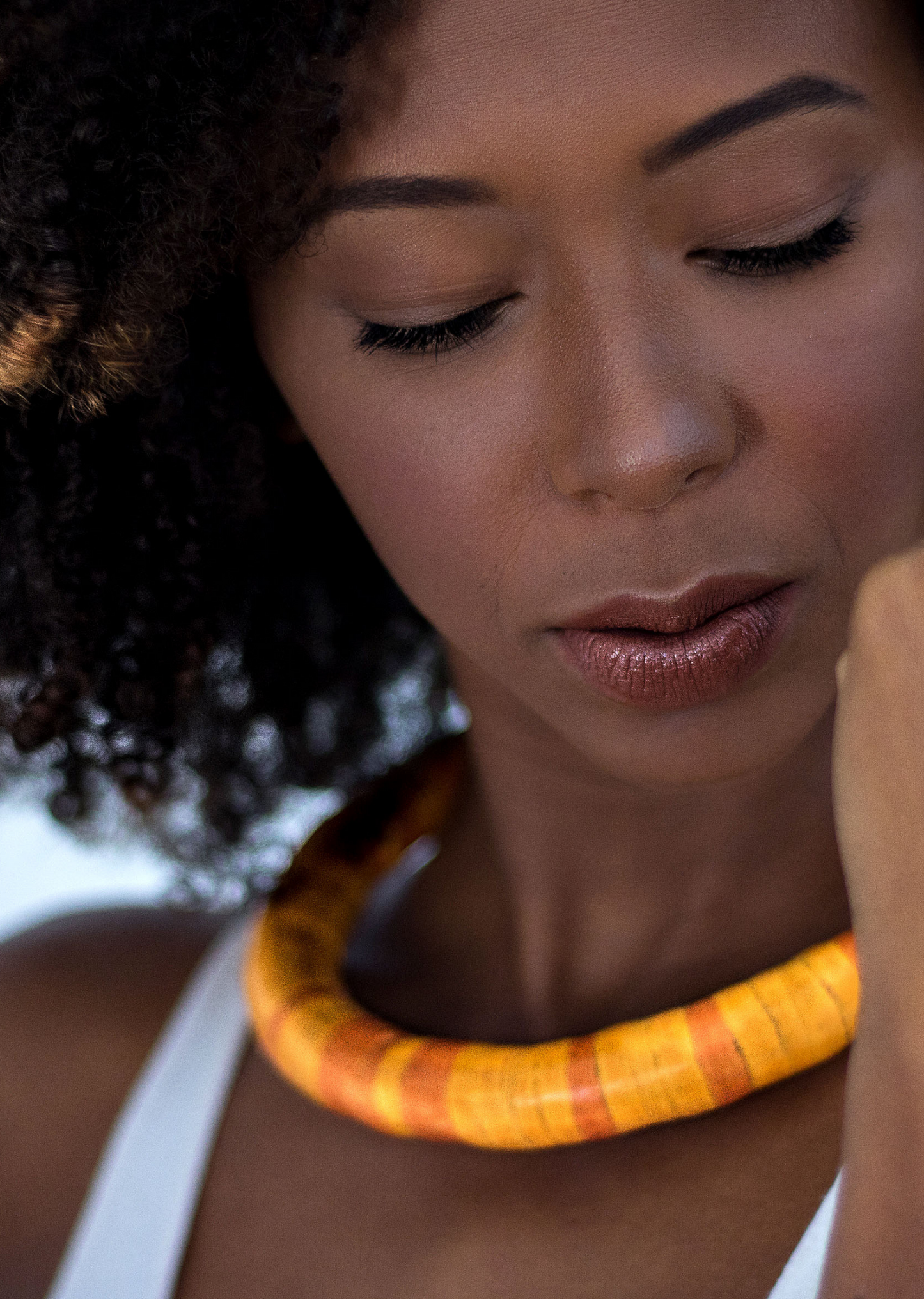 Colar África Laranja