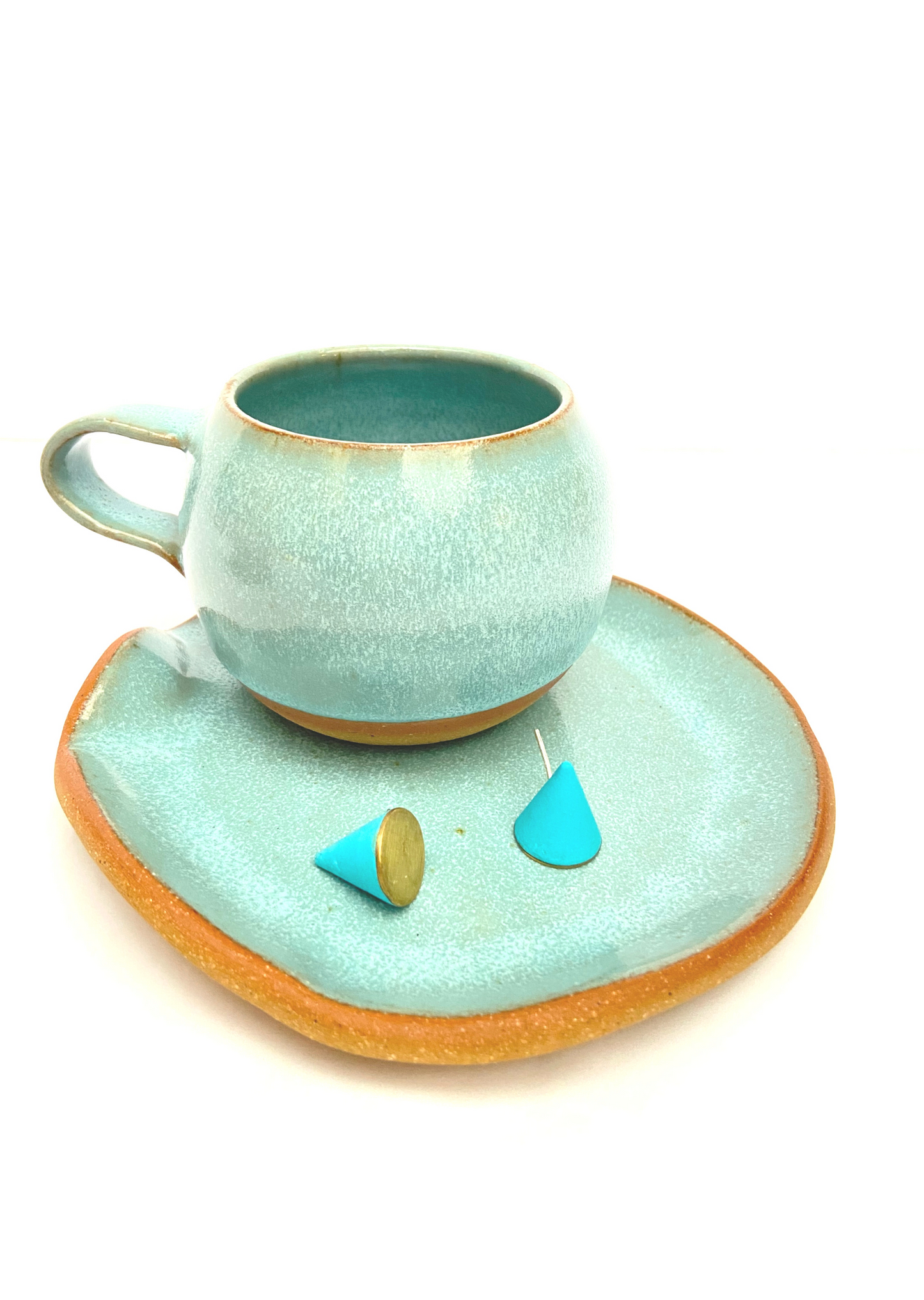 Brinco Cone Turquesa P