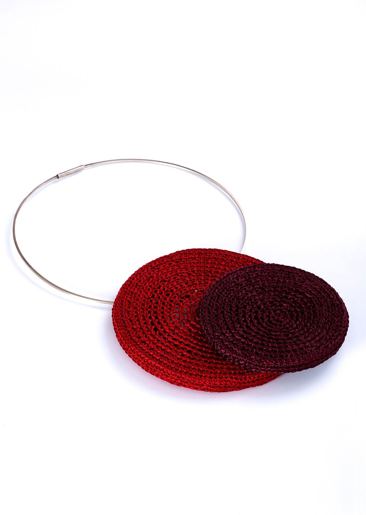 Colar Cetim Vermelho e Bordô