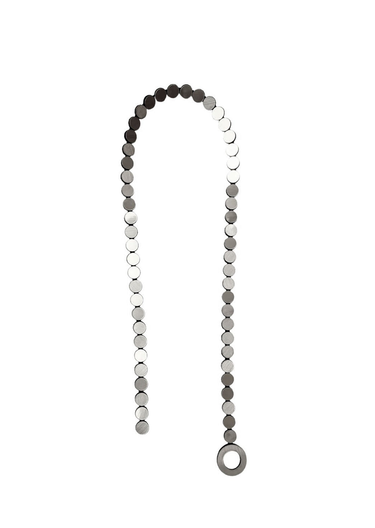 Colar Abstração-Gravata Prata