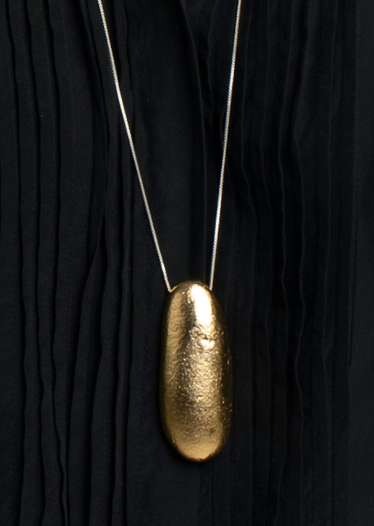 Colar Ping Seixos Ouro Longo