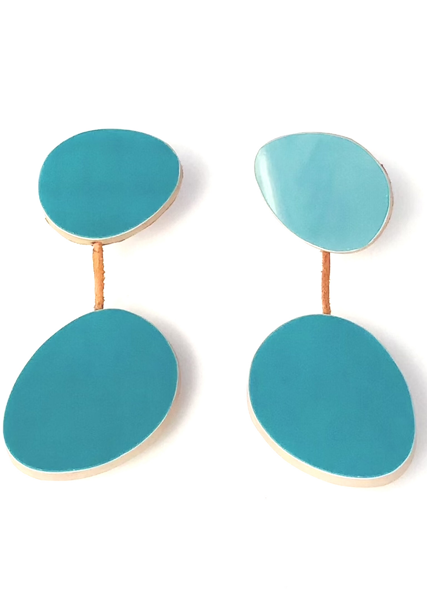 Brinco Duo Azul Turquesa