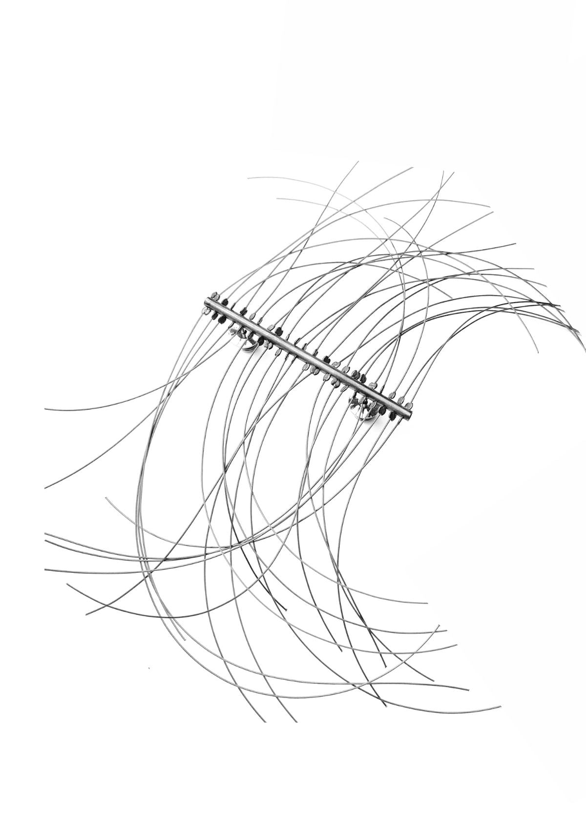 Broche Tubos Preto Mole