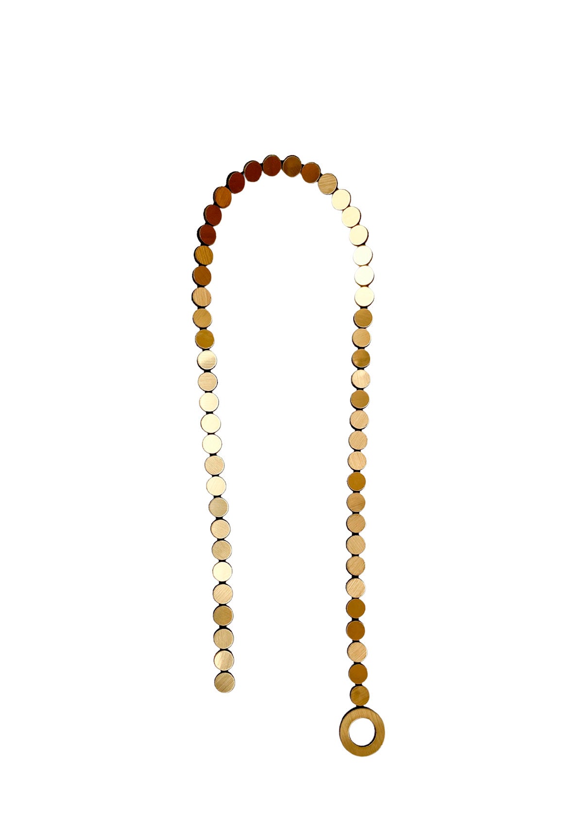 Colar Abstração-Gravata Ouro