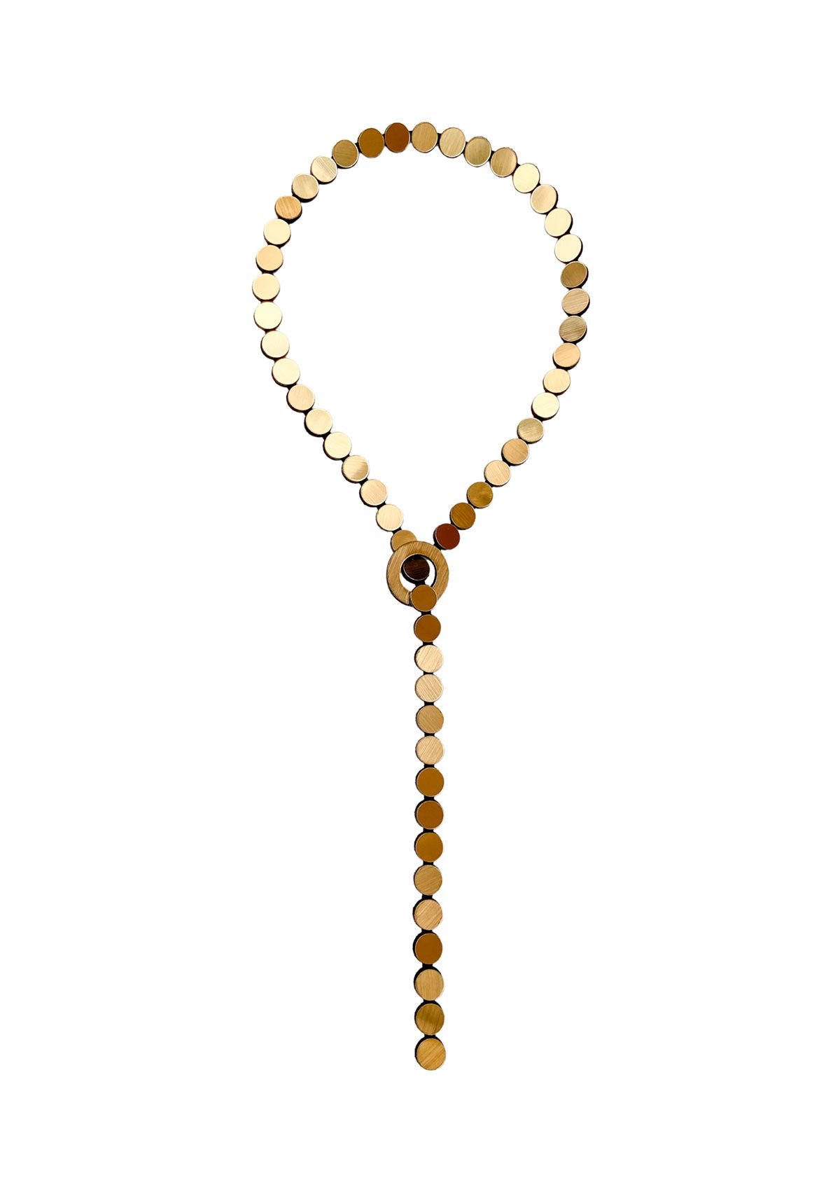 Colar Abstração-Gravata Ouro