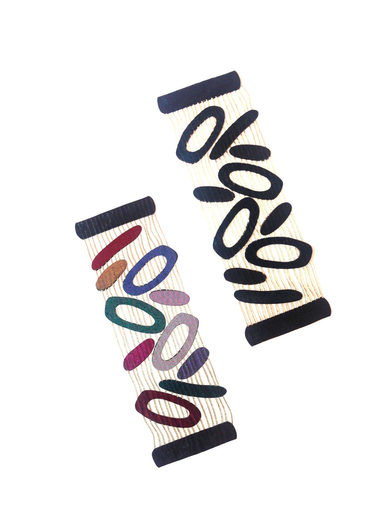 Bracelete Pauta dupla-face Preto e Colorido