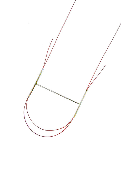 Colar Tubos Circular Vermelho