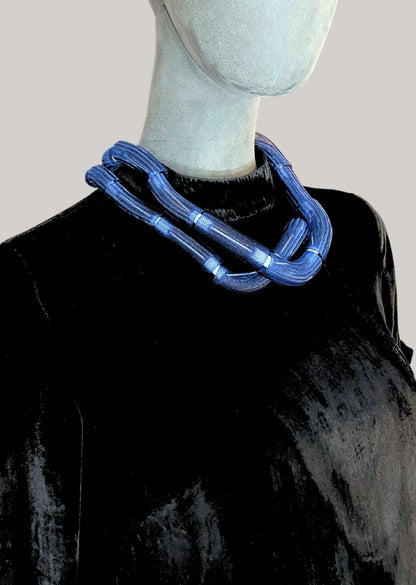 Colar Bússola Azul