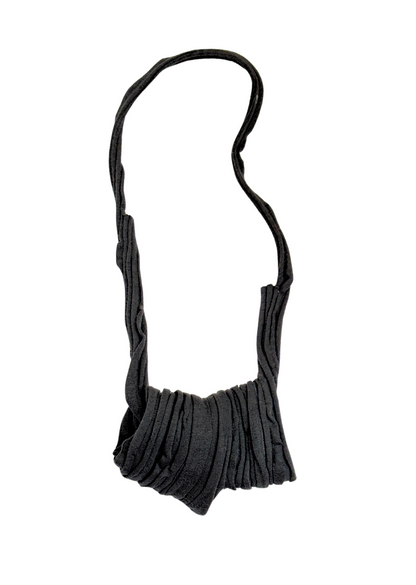 Colar Canutilho Preto longo-curto