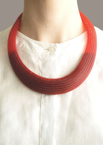 Colar Serpentina Curto Vermelho