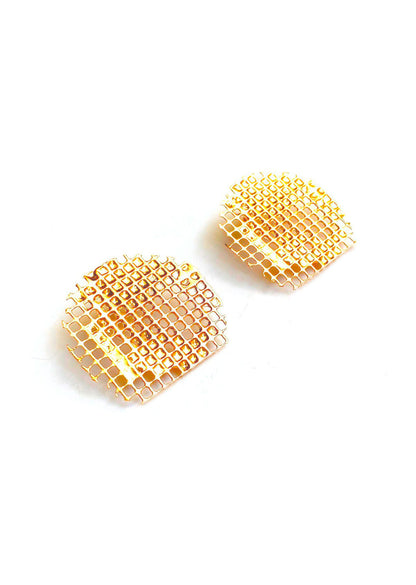 Brinco Trama Círculo Ouro